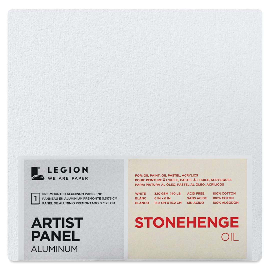 Open in modal - Legion Stonehenge Oil Aluminum Artist Panel - 6" x 6", front of packaging