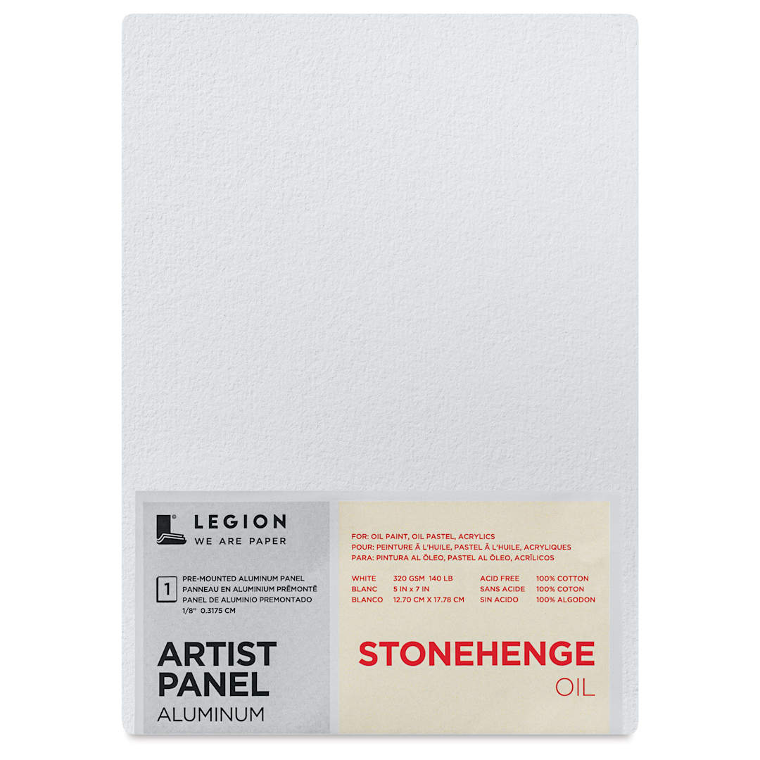 Open in modal - Legion Stonehenge Oil Aluminum Artist Panel - 5" x 7", front of packaging
