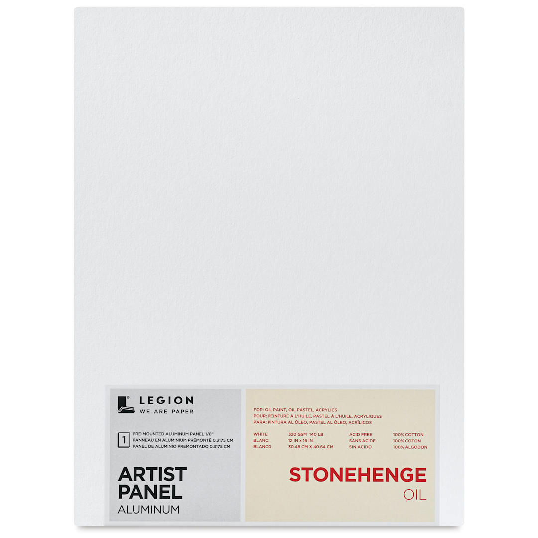 Open in modal - Legion Stonehenge Oil Aluminum Artist Panel - 12" x 16", front of packaging