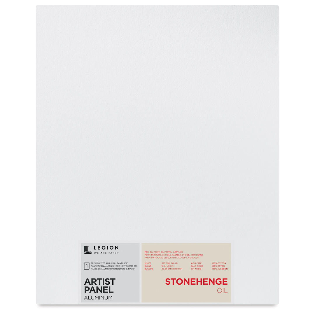 Open in modal - Legion Stonehenge Oil Aluminum Artist Panel - 16" x 20", front of packaging