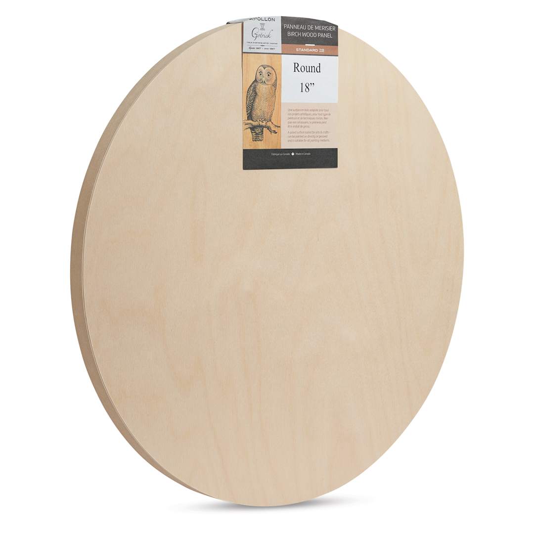Open in modal - Apollon Gotrick Round Wood Panel - 18" Dia, 7/8" Profile