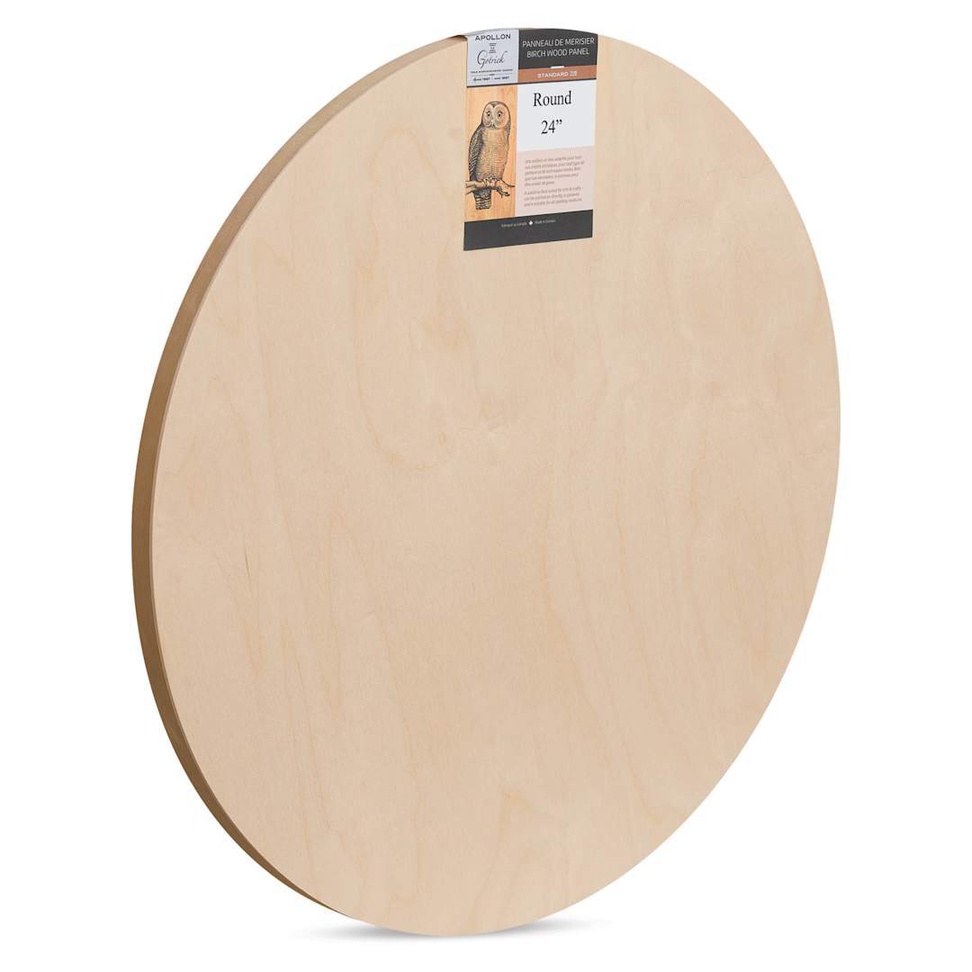 Open in modal - Apollon Gotrick Round Wood Panel - 24" Dia, 7/8" Profile