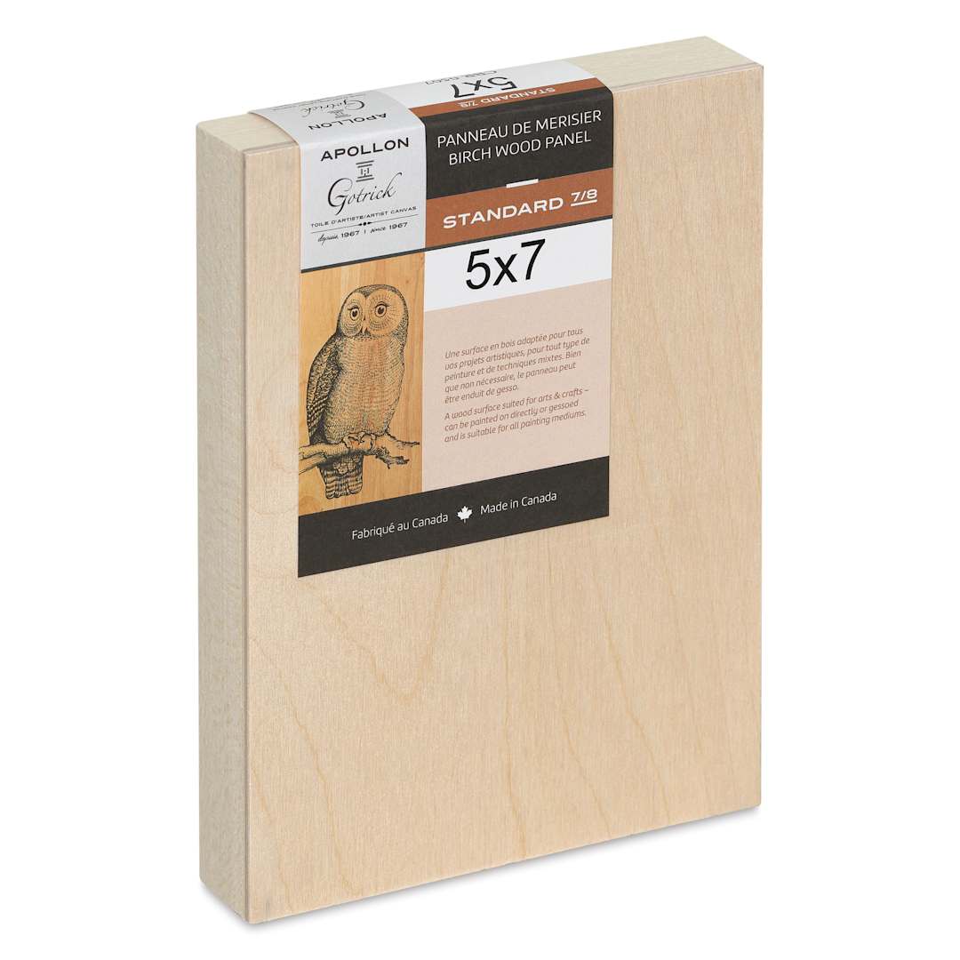 Open in modal - Apollon Gotrick Cradled Wood Panel - 5" x 7", 1" Profile