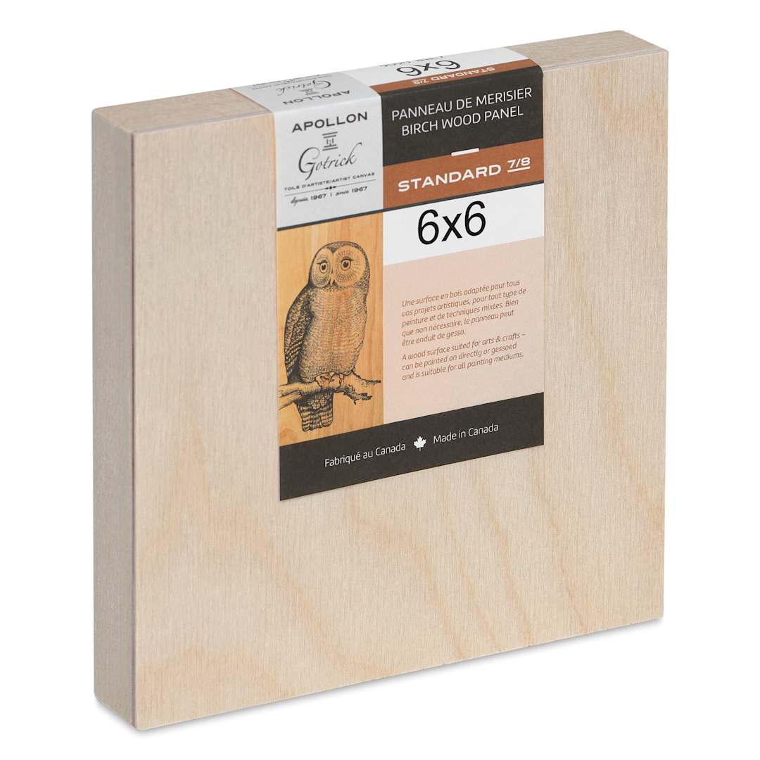 Open in modal - Apollon Gotrick Cradled Wood Panel - 6" x 6", 1" Profile