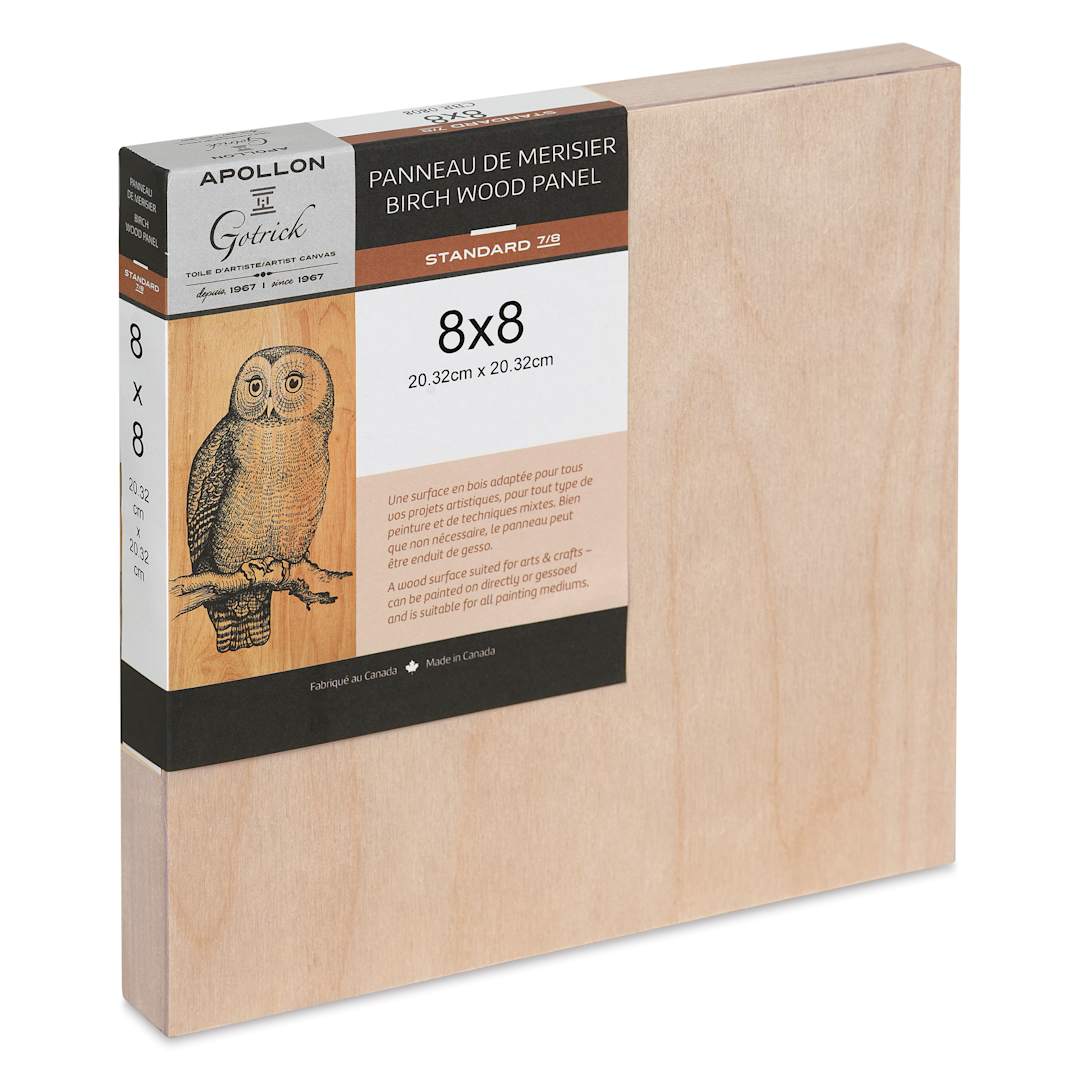 Open in modal - Apollon Gotrick Cradled Wood Panel - 8" x 8", 1" Profile