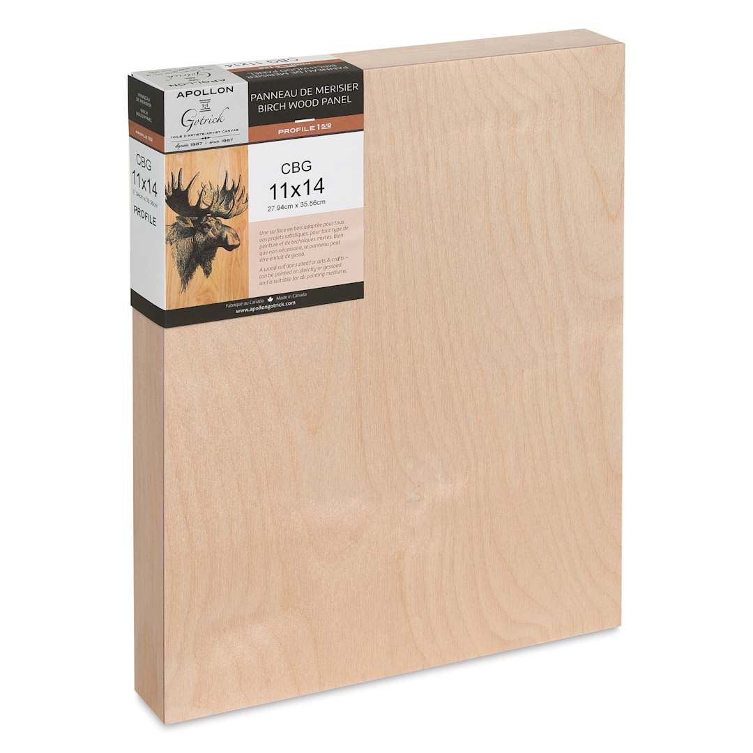 Open in modal - Apollon Gotrick Cradled Wood Panel - 11" x 14", 1-5/8" Profile