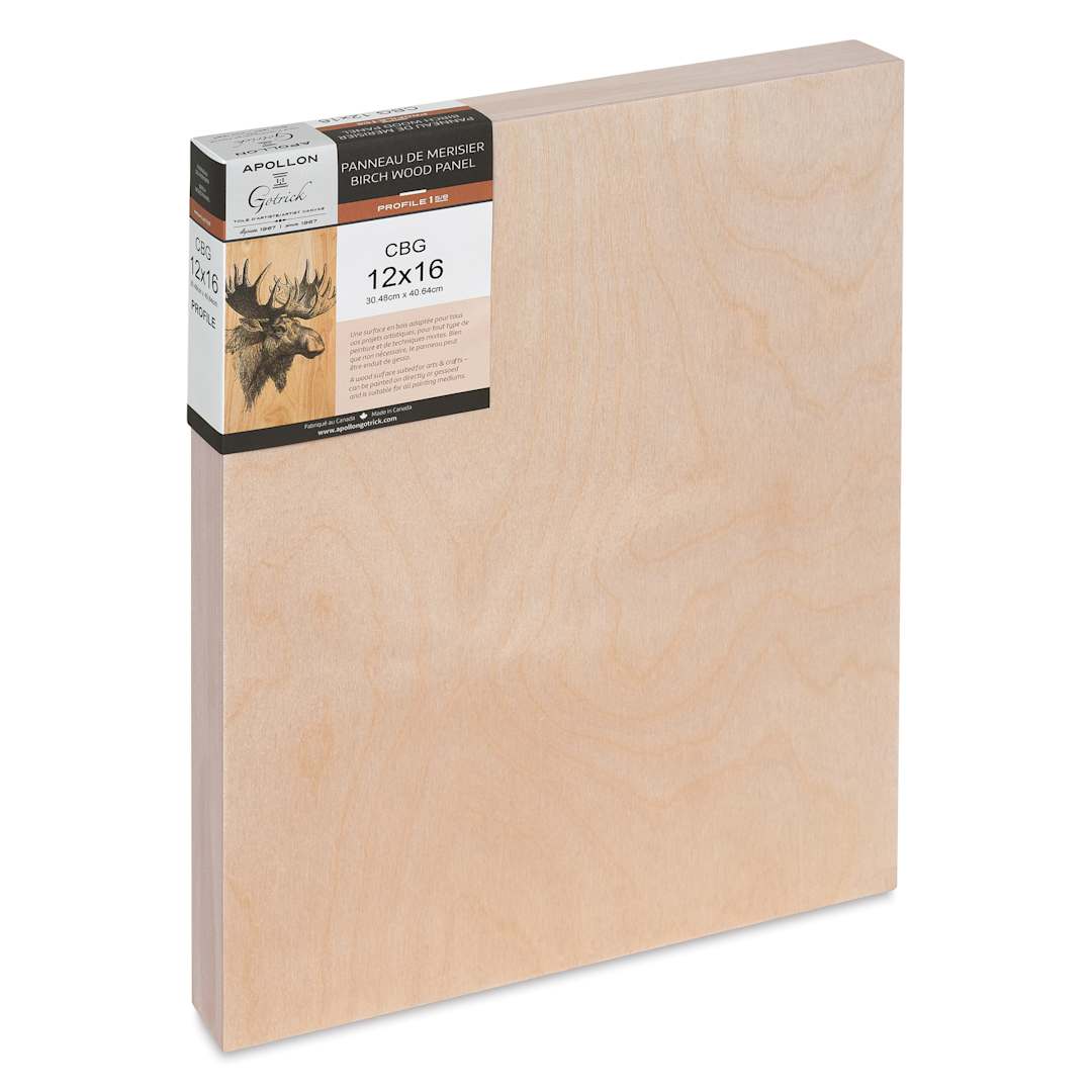 Open in modal - Apollon Gotrick Cradled Wood Panel - 12" x 16", 1-5/8" Profile