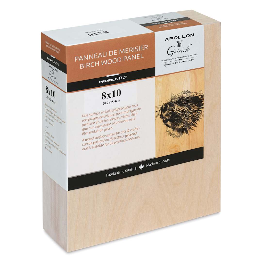 Open in modal - Apollon Gotrick Cradled Wood Panel - 8" x 10", 2-5/8" Profile