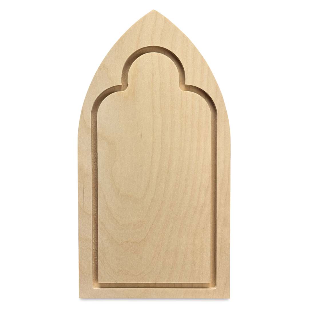 Open in modal - Trekell Gothic Wood Floater Panel - Arch, 6-1/2" x 12", 1/2" Profile