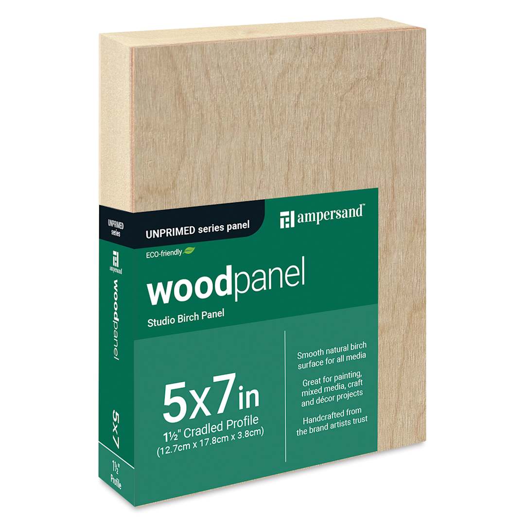 Open in modal - Ampersand Woodpanel - 5" x 7", 1-1/2" Cradle