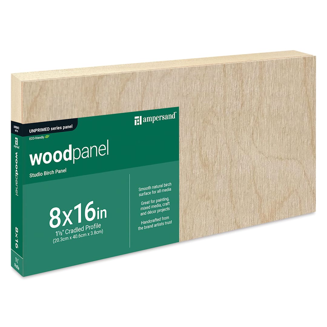 Open in modal - Ampersand Woodpanel - 8" x 16", 1-1/2" Cradle