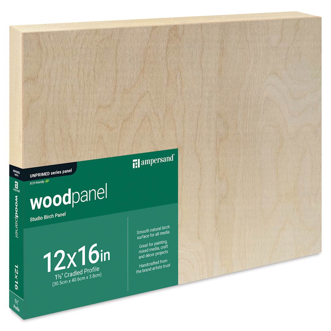 Open in modal - Ampersand Woodpanel - 12" x 16", 1-1/2" Cradle