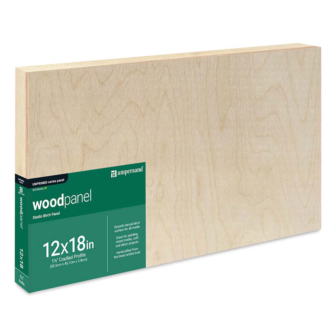 Open in modal - Ampersand Woodpanel - 12" x 18", 1-1/2" Cradle