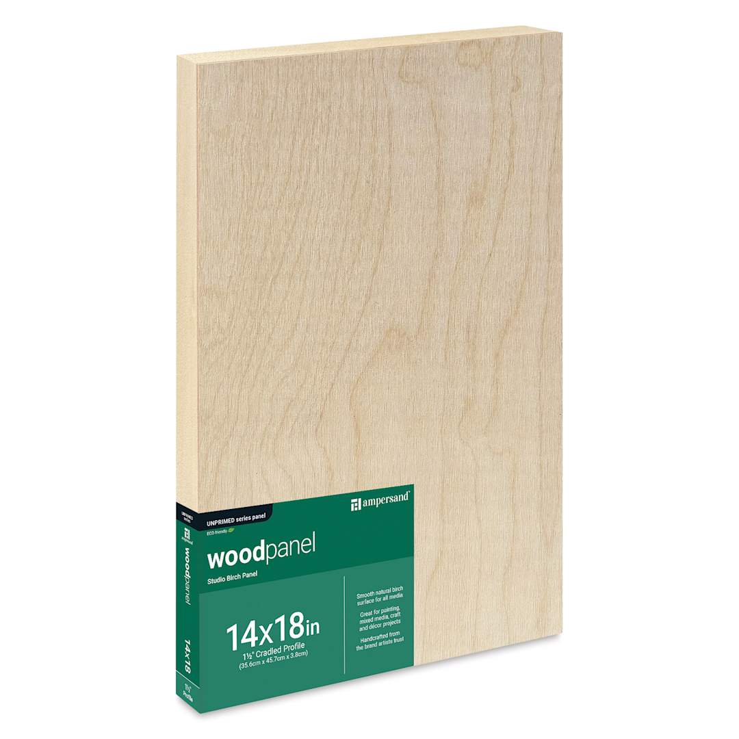 Open in modal - Ampersand Woodpanel - 14" x 18", 1-1/2" Cradle