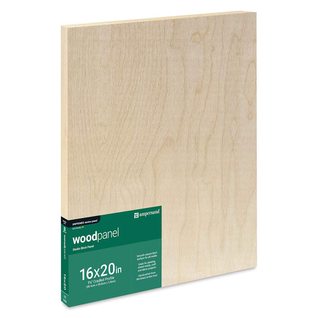 Open in modal - Ampersand Woodpanel - 16" x 20", 1-1/2" Cradle