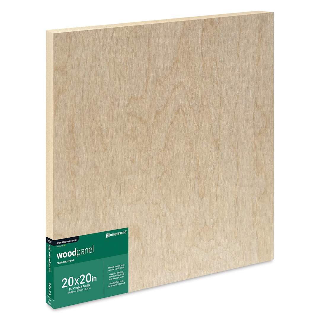 Open in modal - Ampersand Woodpanel - 20" x 20", 1-1/2" Cradle