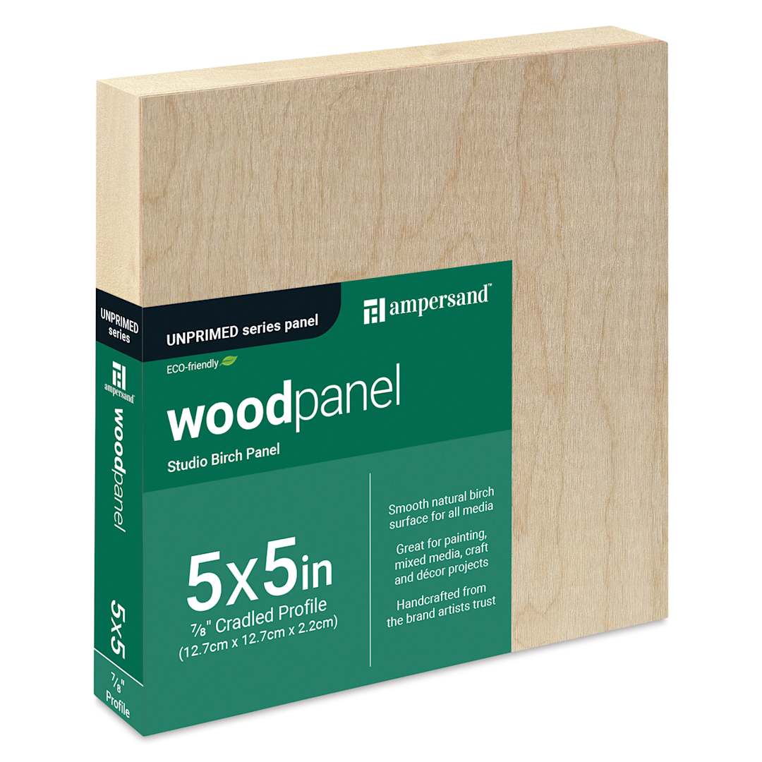 Open in modal - Ampersand Woodpanel - 5" x 5", 7/8 Cradle