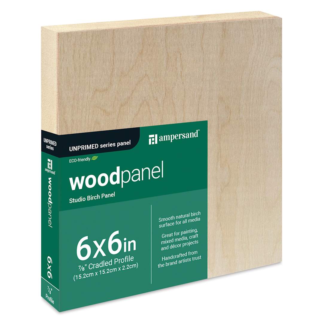 Open in modal - Ampersand Woodpanel - 6" x 6", 7/8 Cradle