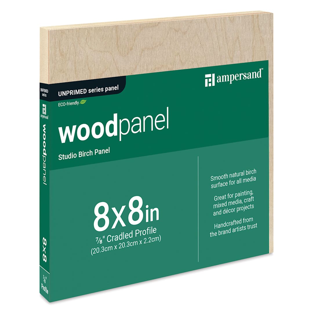 Open in modal - Ampersand Woodpanel - 8" x 8", 7/8 Cradle