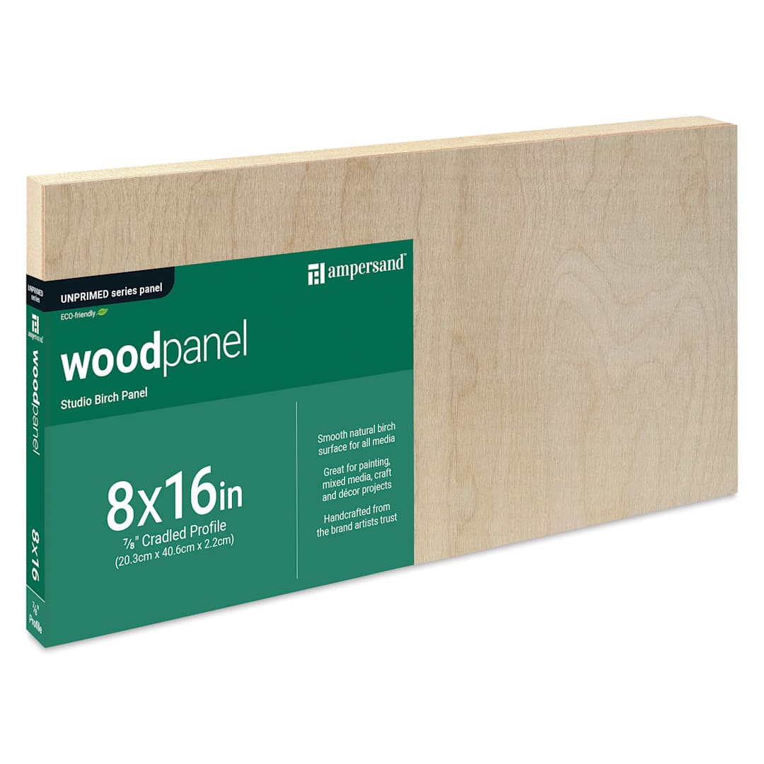 Open in modal - Ampersand Woodpanel - 8" x 16", 7/8 Cradle