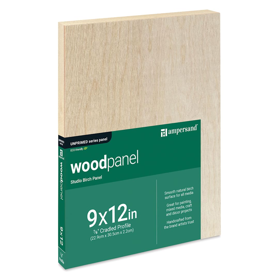 Open in modal - Ampersand Woodpanel - 9" x 12", 7/8 Cradle