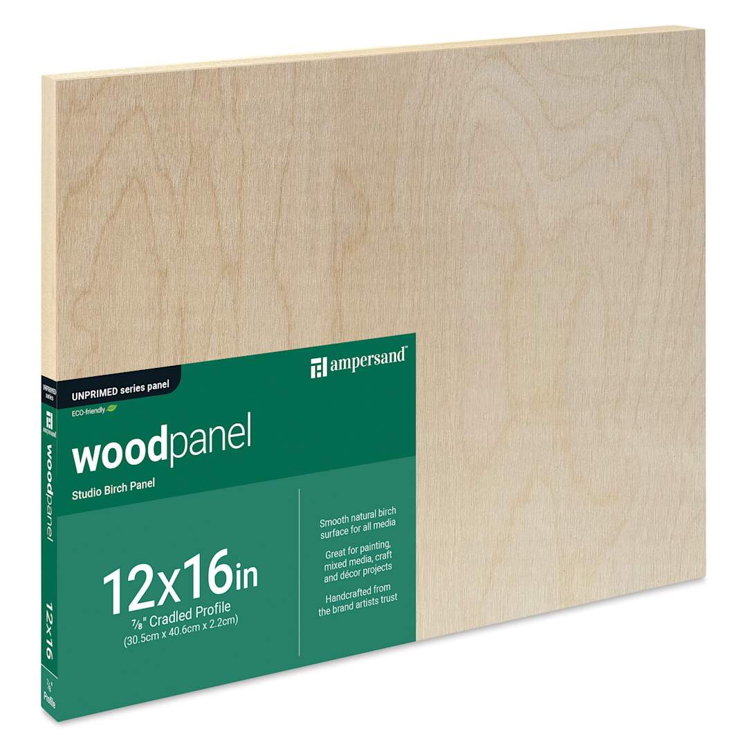 Open in modal - Ampersand Woodpanel - 12" x 16", 7/8 Cradle