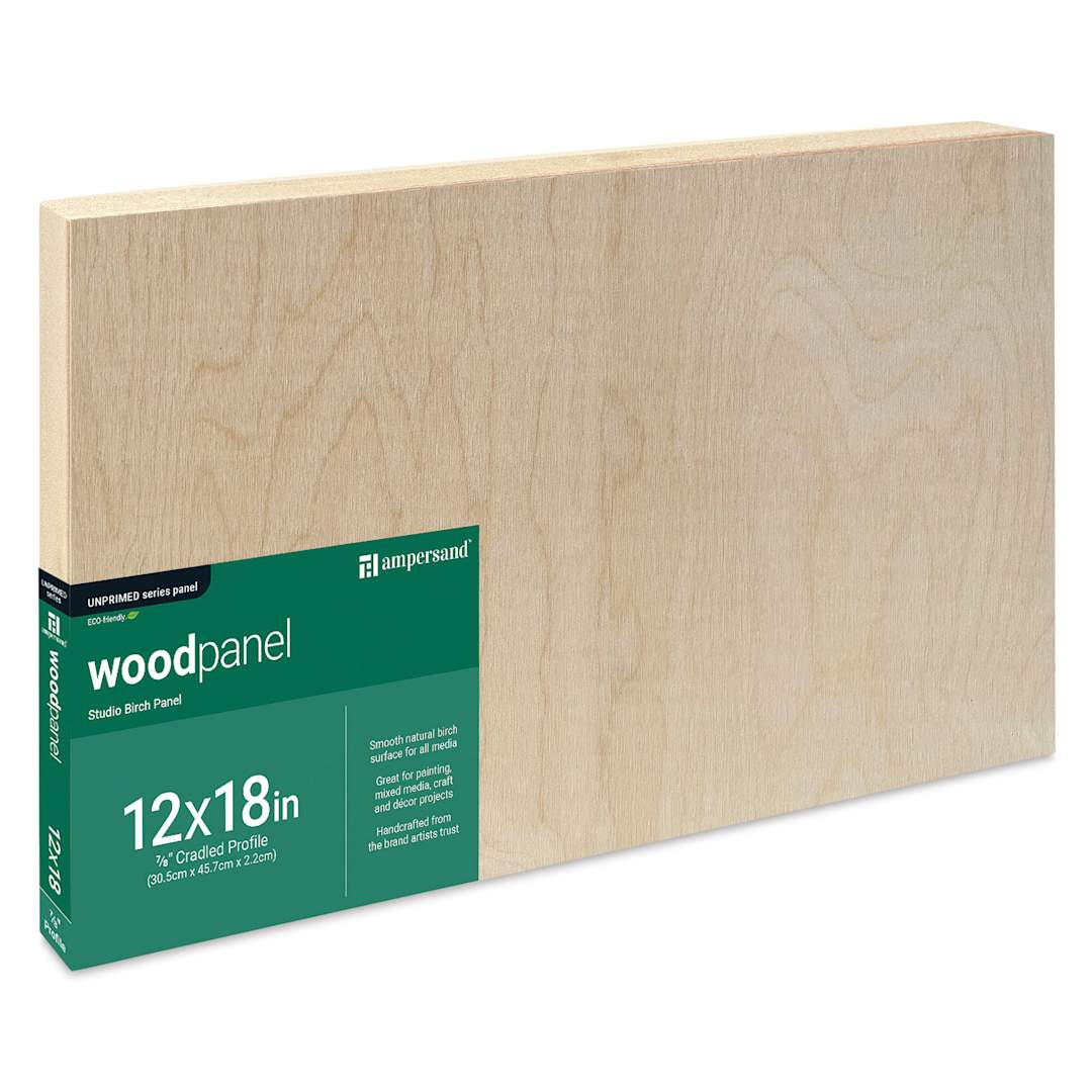 Open in modal - Ampersand Woodpanel - 12" x 18", 7/8 Cradle