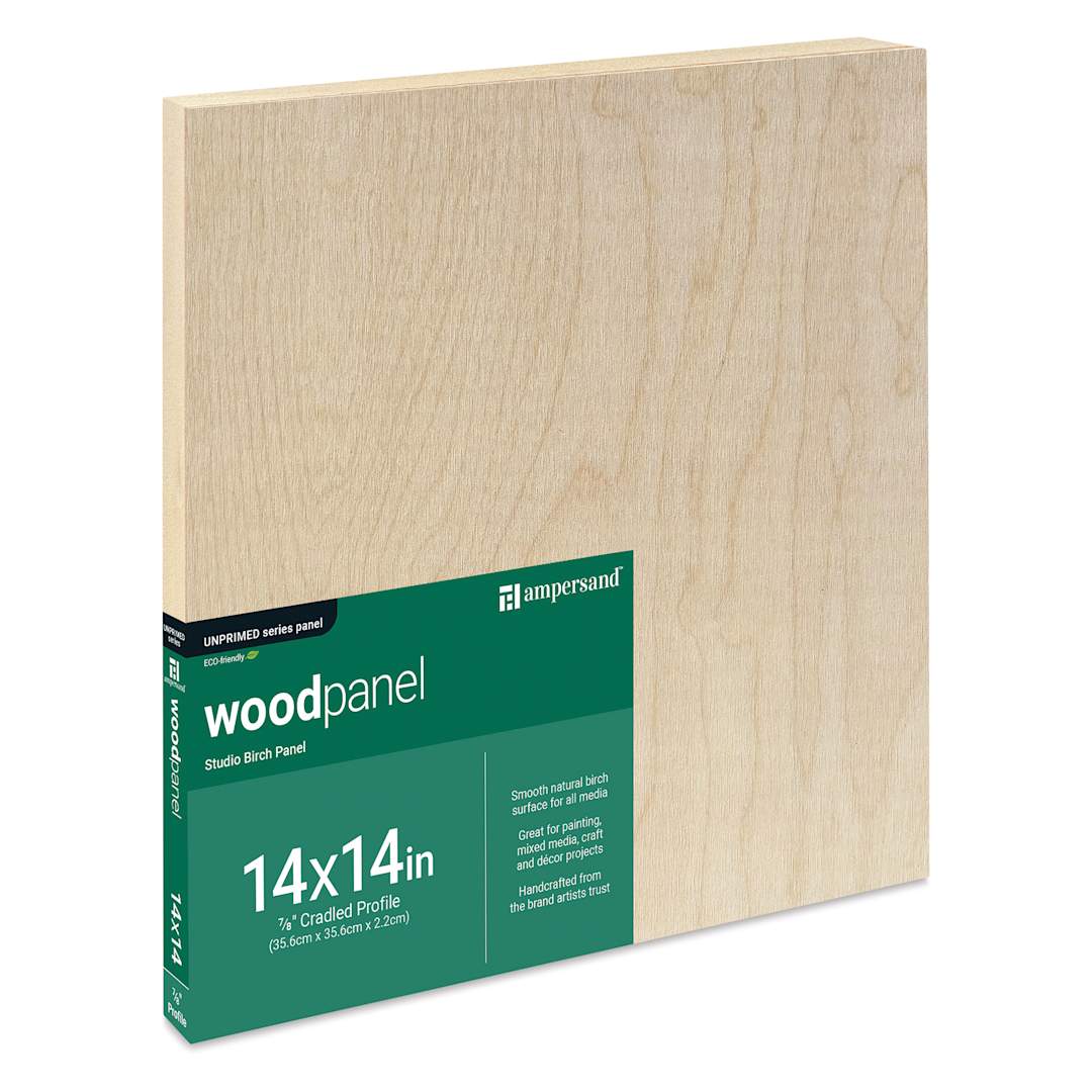 Open in modal - Ampersand Woodpanel - 14" x 14", 7/8 Cradle