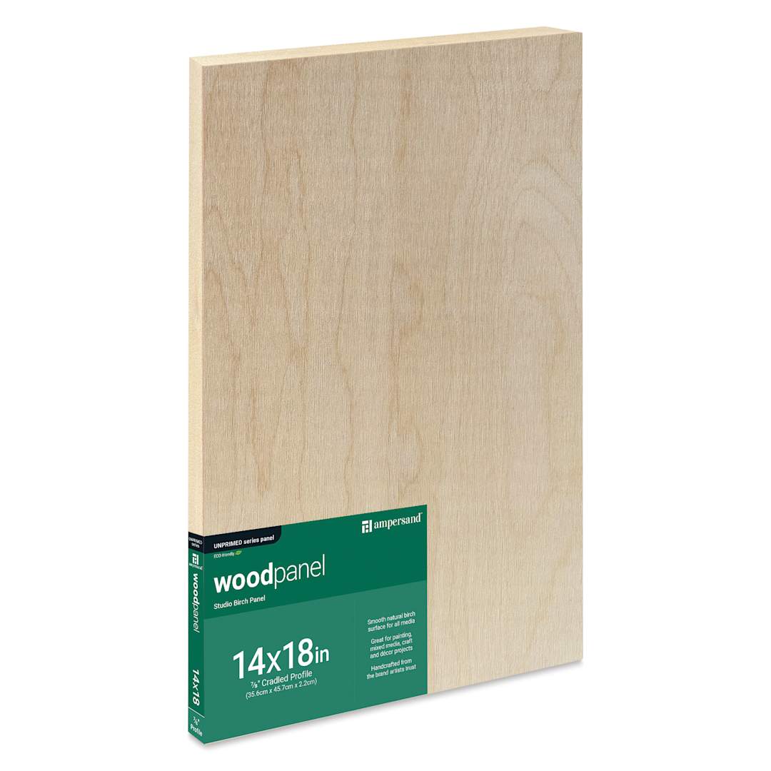 Open in modal - Ampersand Woodpanel - 14" x 18", 7/8 Cradle