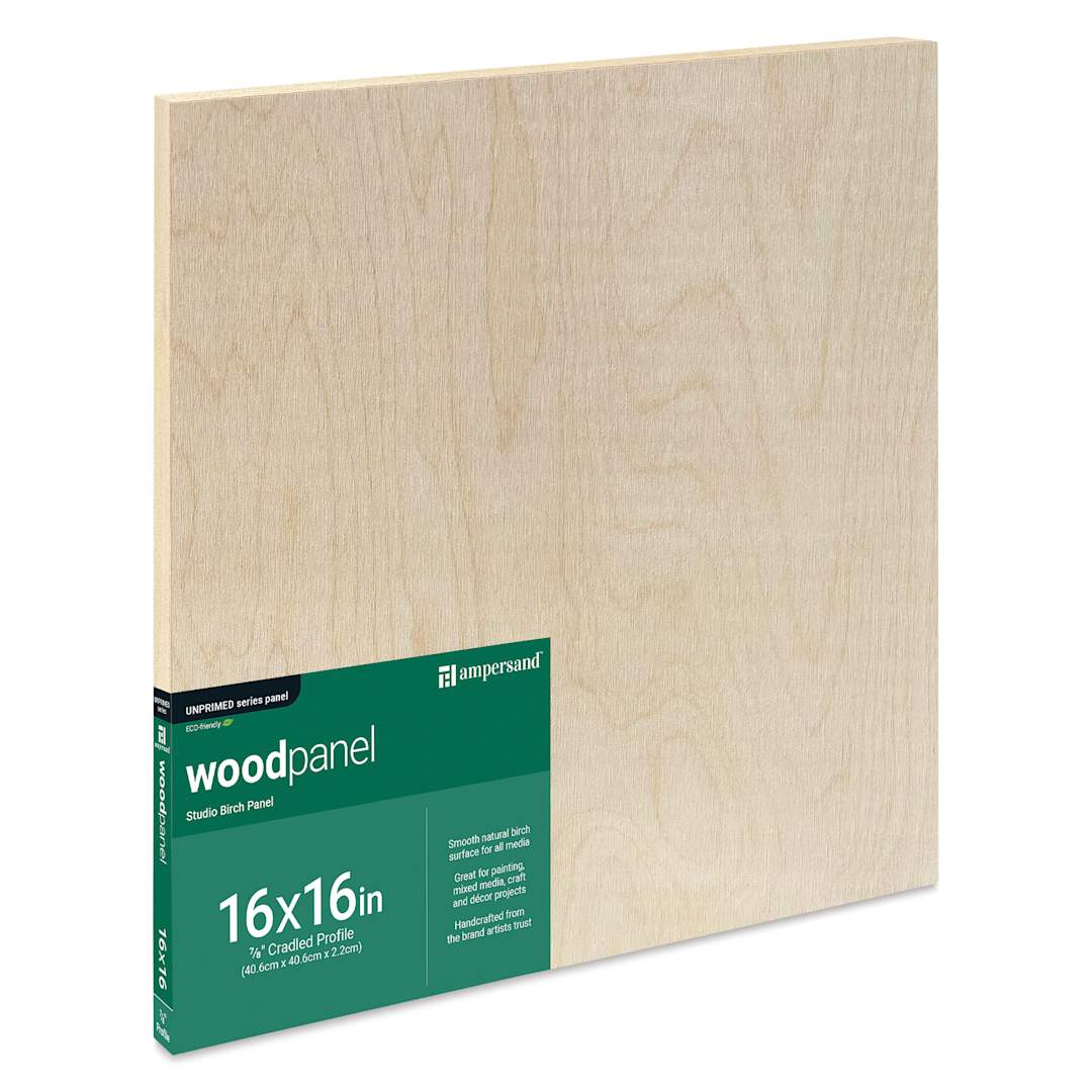 Open in modal - Ampersand Woodpanel - 16" x 16", 7/8 Cradle