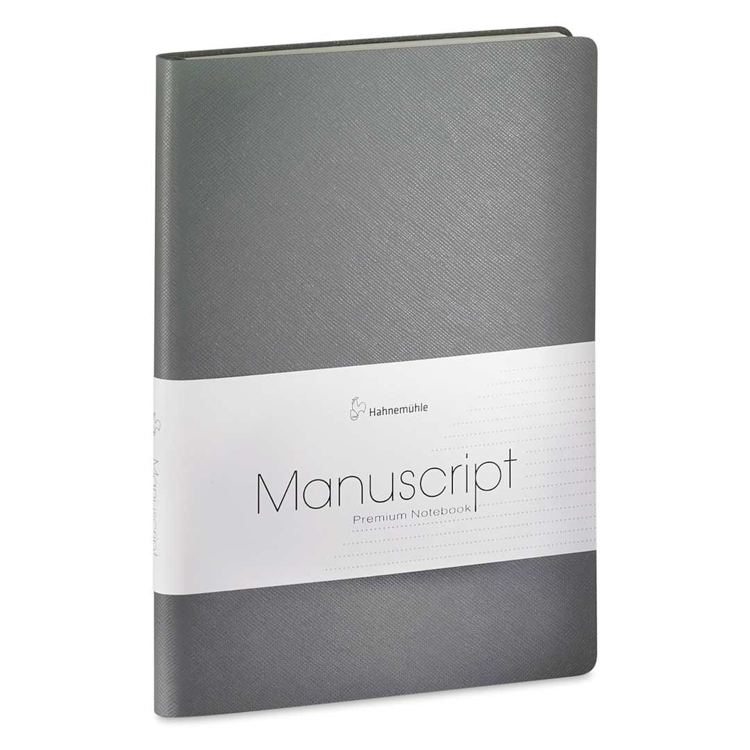 Open in modal - Hahnemühle Manuscript Notebook - Grey, Dot Grid, A5, 192 Pages