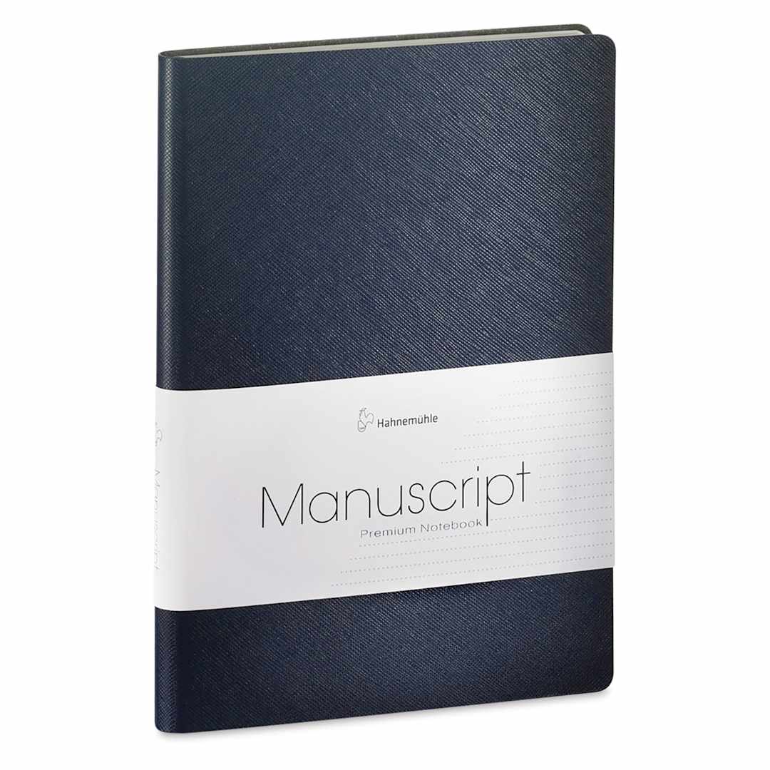 Open in modal - Hahnemühle Manuscript Notebook - Navy, Dot Grid, A5, 192 Pages