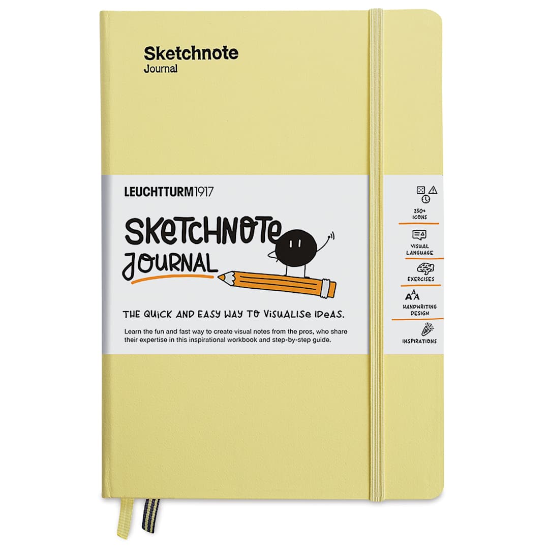 Open in modal - Leuchtturm1917 Hardcover Sketchnote Journal - Vanilla, 5-3/4" x 8-1/4", front of journal