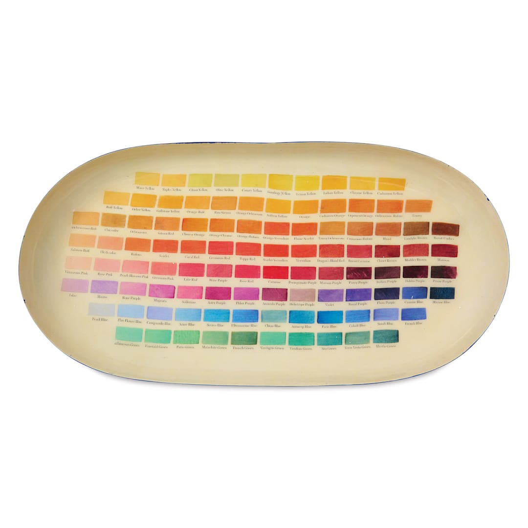 Open in modal - Roomytown Enamel Trays - Nomenclature of Colors, 4-7/10" x 9-4/5" x 3/5", out of package