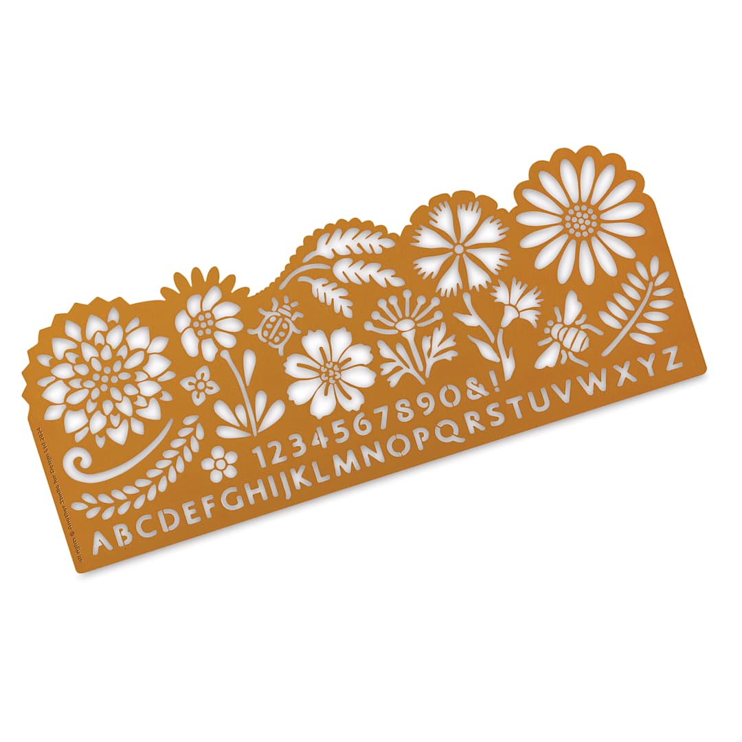 Open in modal - Another Studio Brass Stencil - Botanical