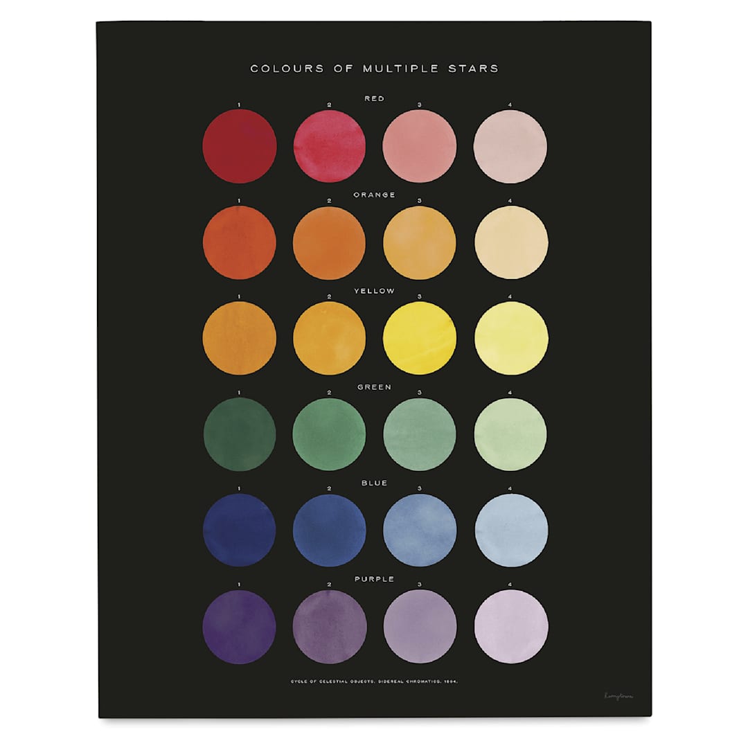 Open in modal - Roomytown Study of Color Fine Art Giclee Print - Colours of Multiple Stars, 11" x 14"