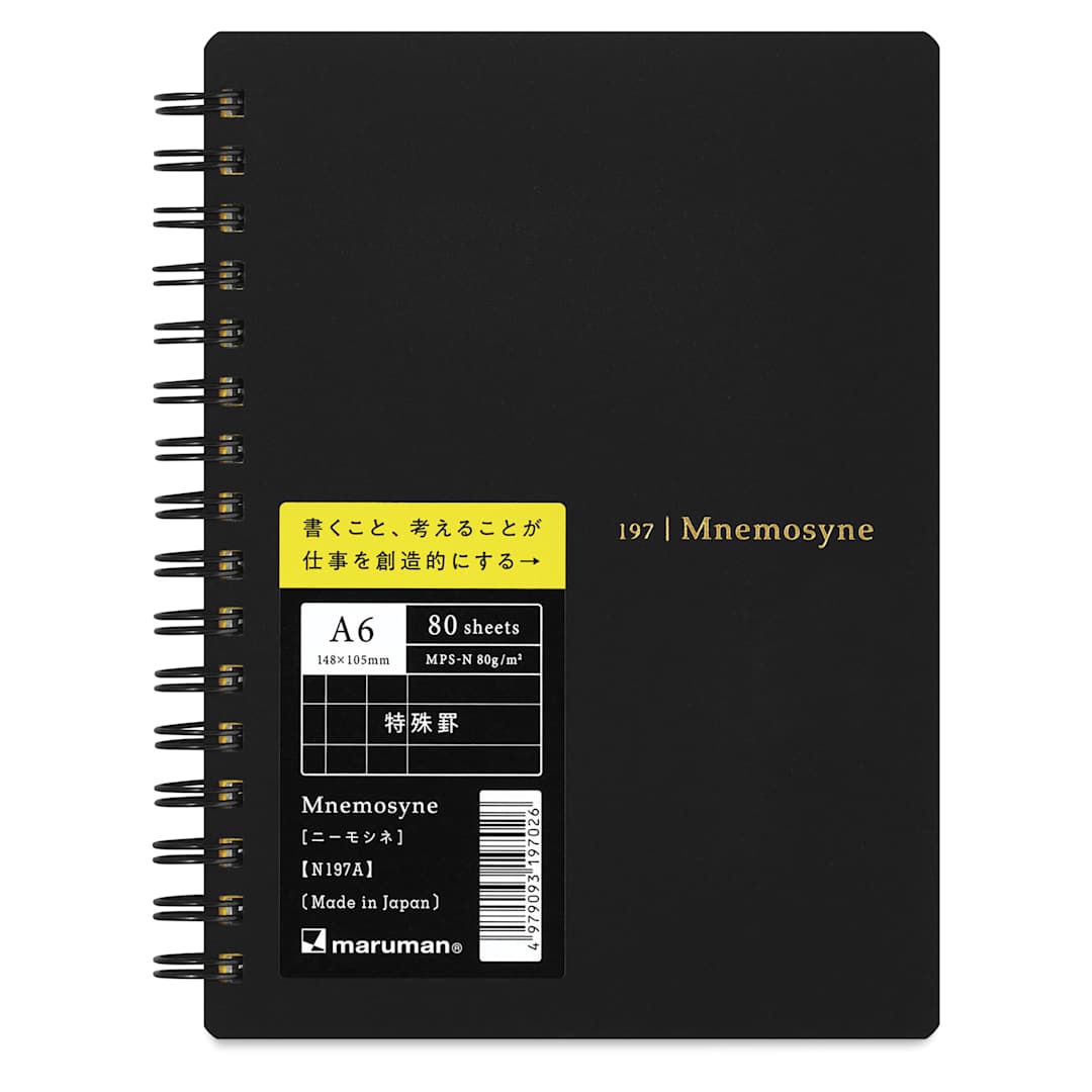 Open in modal - Maruman Mnemosyne Planner Notebook - A6, 4-1/2" x 5-4/5", 80 Sheets, front