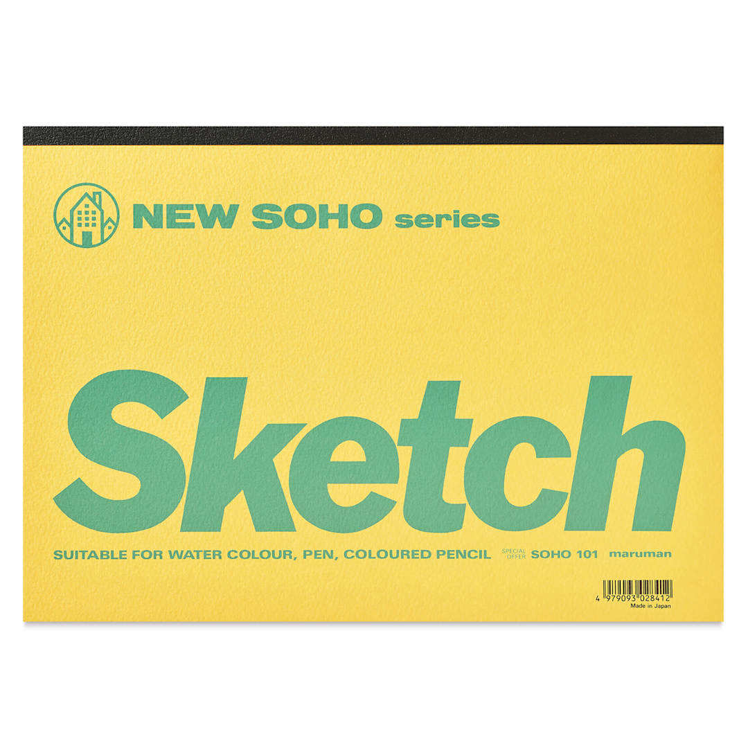 Open in modal - Maruman New Soho Sketch Pad - B5, 7.2" x 10.1", 70 Sheets, front
