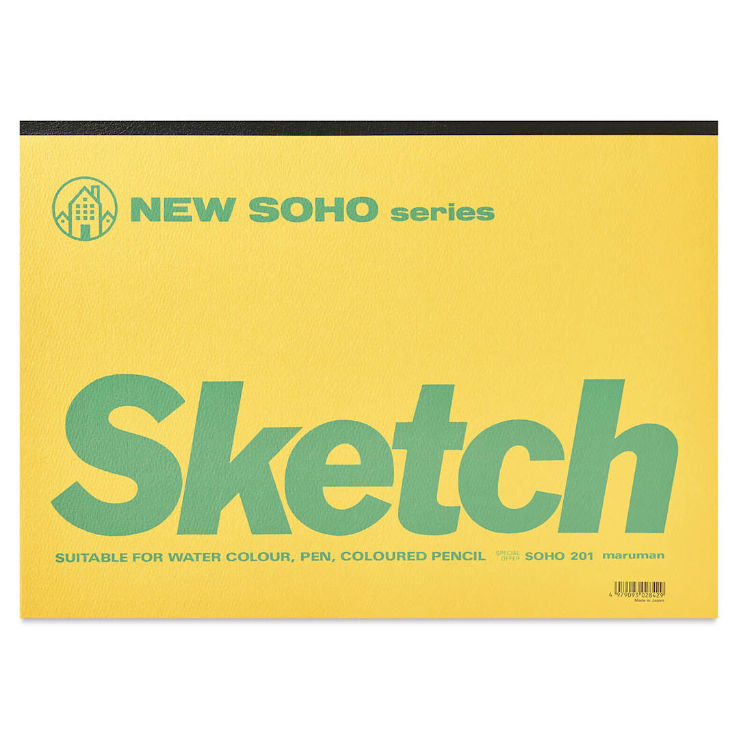 Open in modal - Maruman New Soho Sketch Pad - B4, 9.9" x 13.9", 70 Sheets, front