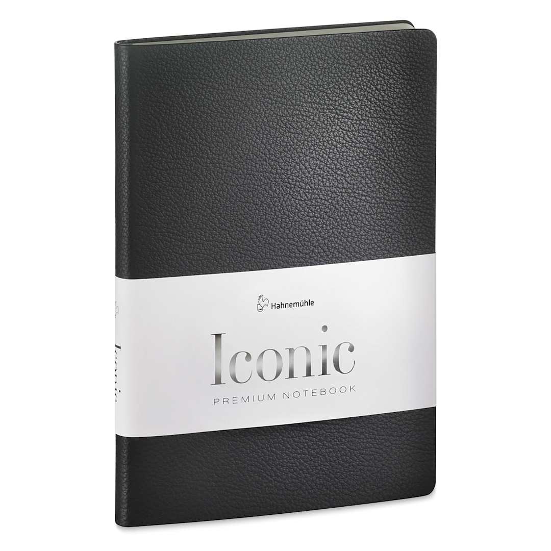 Open in modal - Hahnemuhle Iconic Premium Notebook - Dot Grid, A5, Black, 192 Pages, front