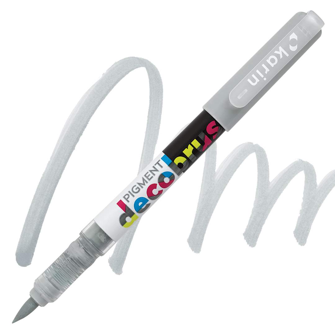 Open in modal - Karin Pigment Decobrush Marker - Neutral Grey 1 marker and swatch