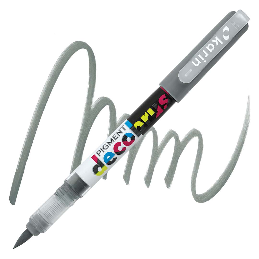 Open in modal - Karin Pigment Decobrush Marker - Neutral Grey 3 marker and swatch