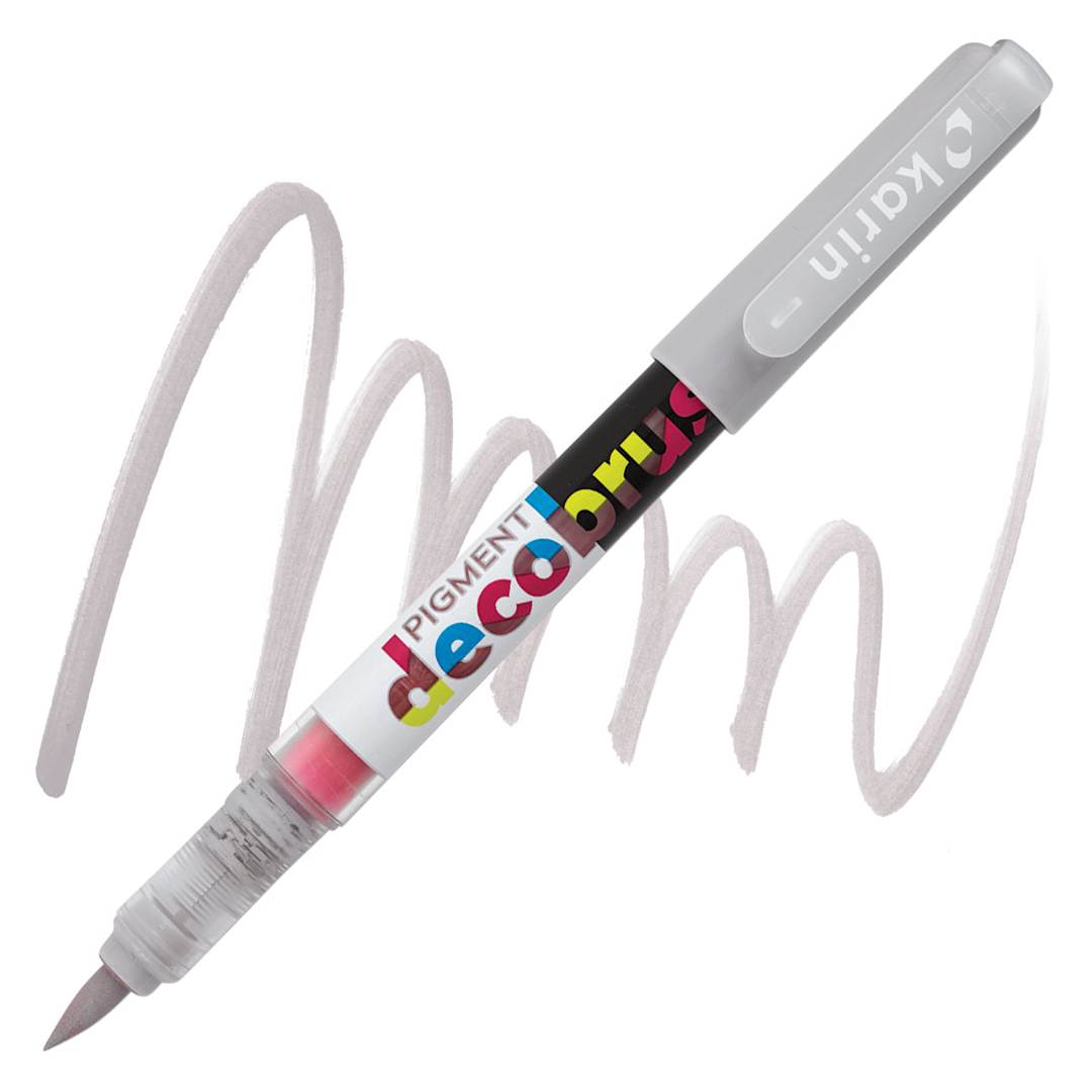 Open in modal - Karin Pigment Decobrush Marker - Warm Grey 1 marker and swatch
