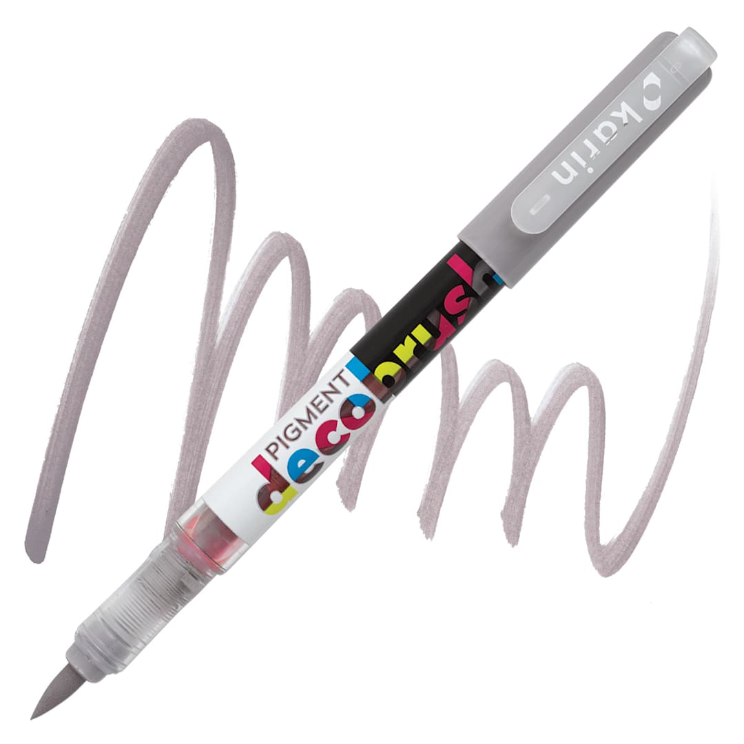 Open in modal - Karin Pigment Decobrush Marker - Warm Grey 2 marker and swatch