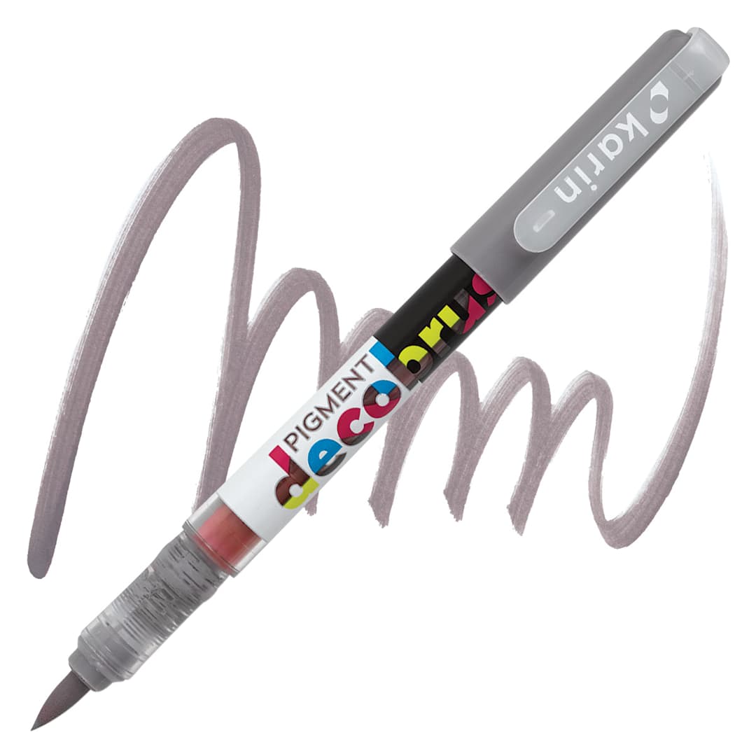 Open in modal - Karin Pigment Decobrush Marker - Warm Grey 3 marker and swatch
