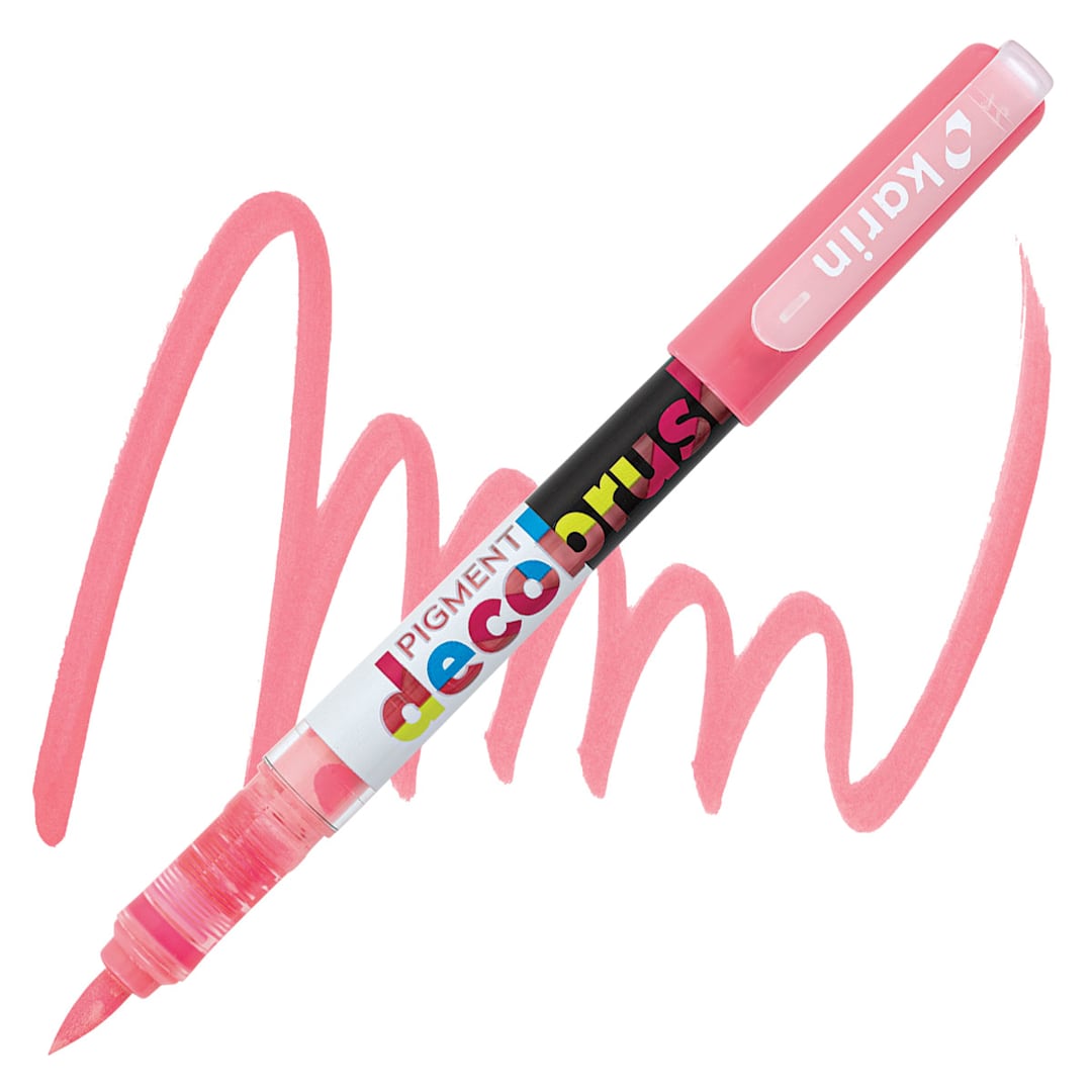 Open in modal - Karin Pigment Decobrush Marker - Pale Pink marker and swatch