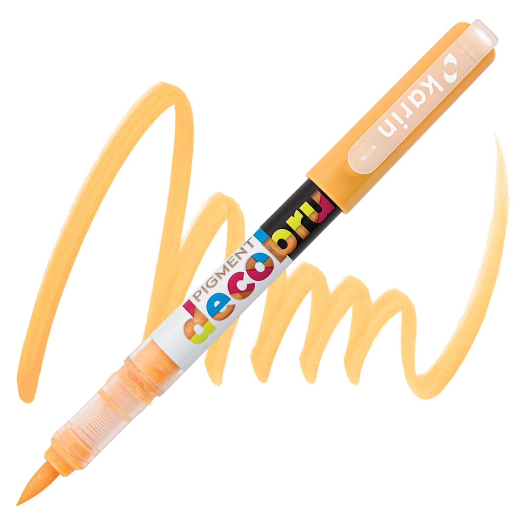 Open in modal - Karin Pigment Decobrush Marker - Pale Orange marker and swatch