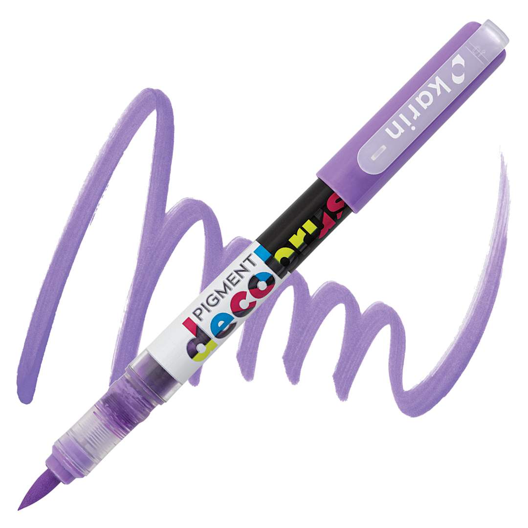 Open in modal - Karin Pigment Decobrush Marker - Pale Violet marker and swatch