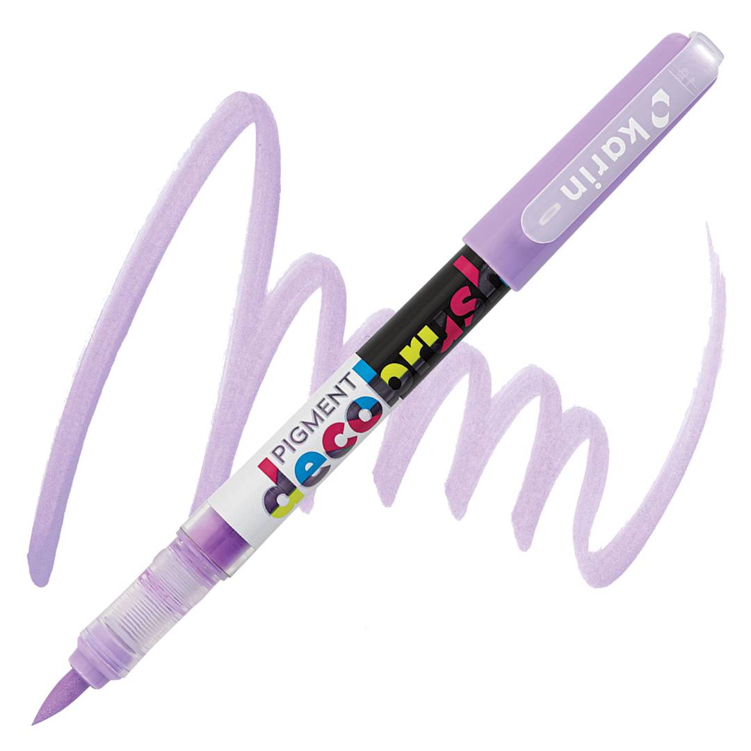 Open in modal - Karin Pigment Decobrush Marker - Pastel Violet marker and swatch