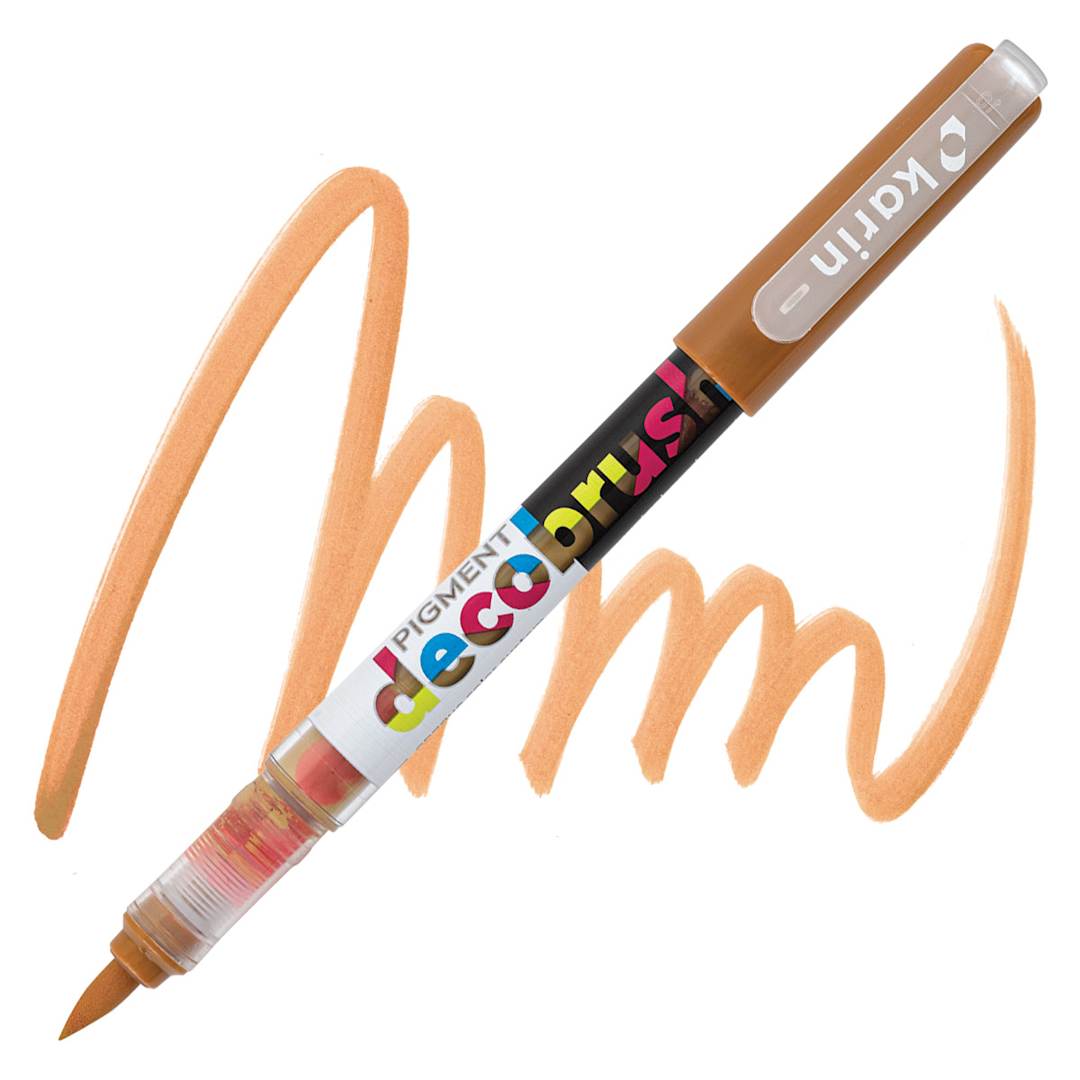 Open in modal - Karin Pigment Decobrush Marker - Praline marker and swatch